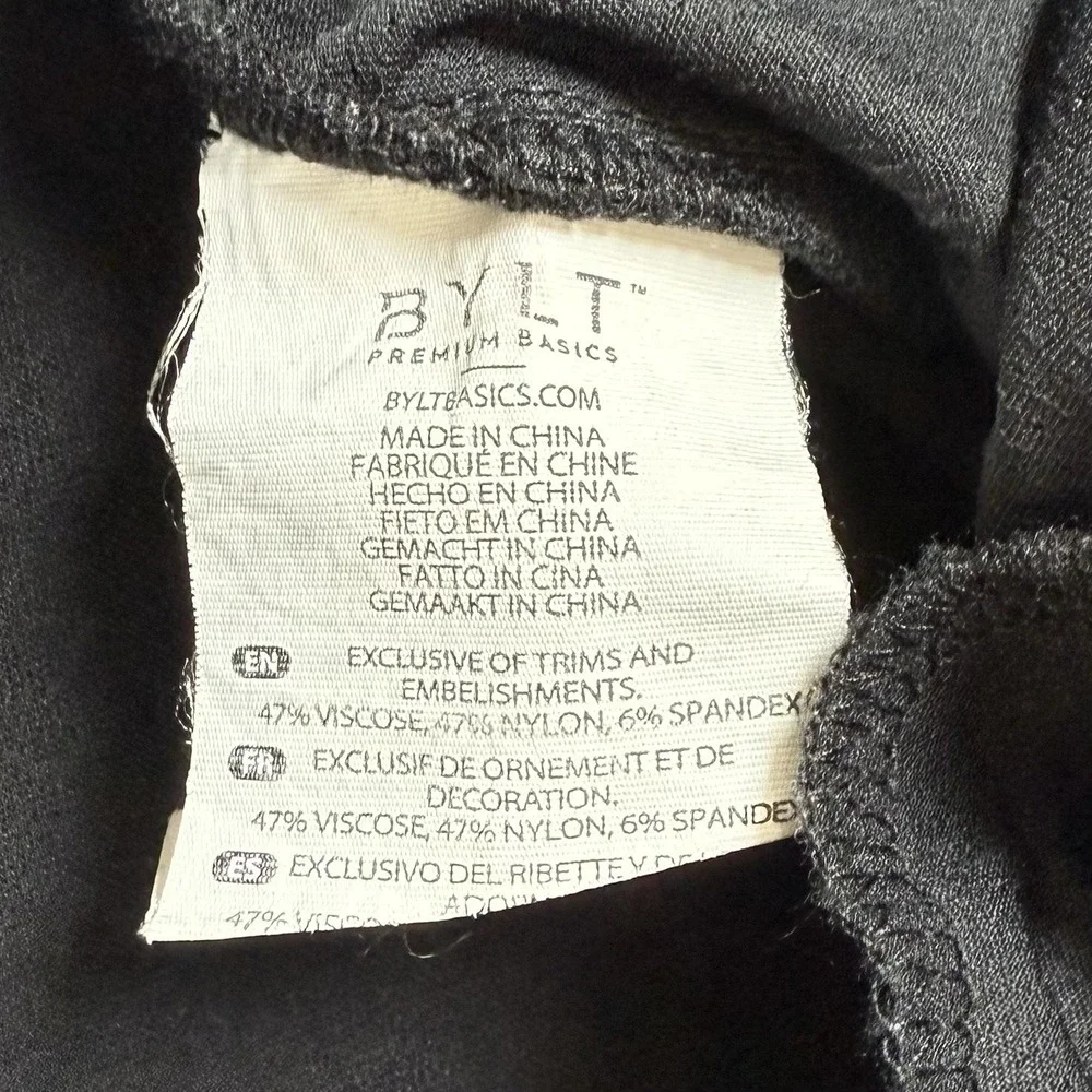 BYLT Men's 32 (Actual 30x30) Black Slim Fit Performance Pants